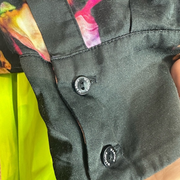 Floral Print Black Blouse - Picture 5 of 8